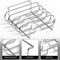 Sorbus Non-Stick Rib Rack - Porcelain Coated Steel Roasting Stand - Holds 4 Rib Racks for Grilling & Barbecuing (Silver)